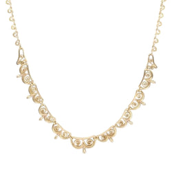Collier Draperie filigrane en or jaune - Castafiore