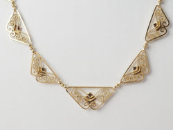 Collier draperie Fin XIXème en or jaune - Castafiore