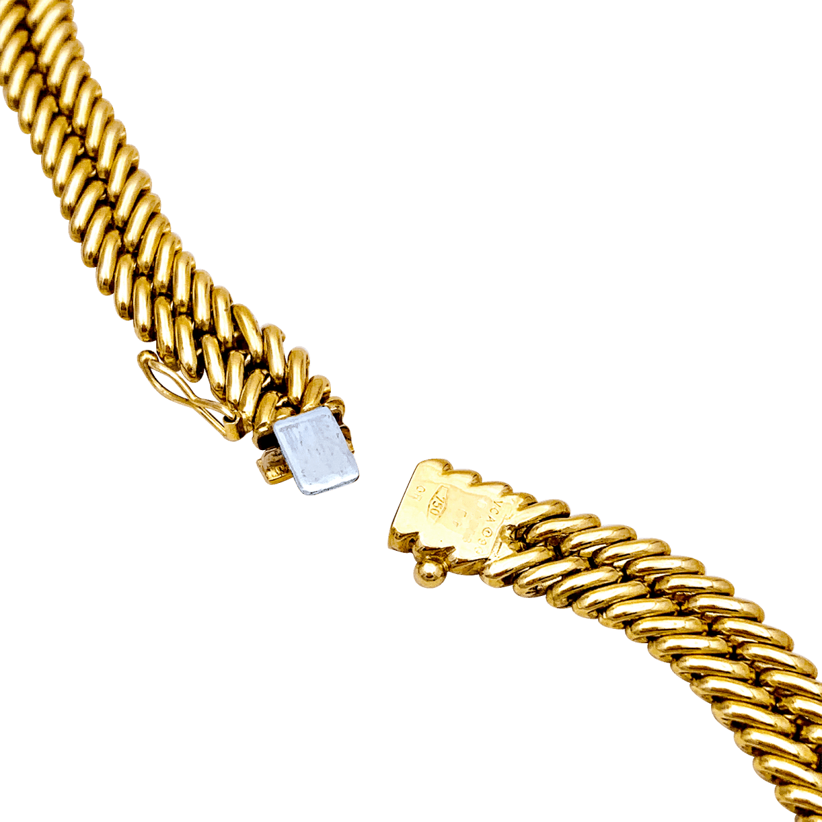 Collier Draperie VAN CLEEF & ARPELS en or jaune, saphir et diamants - Castafiore