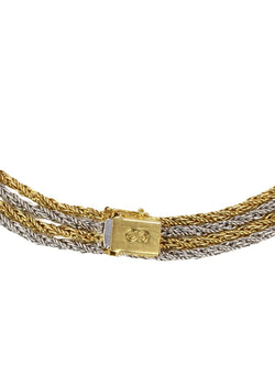 Collier draperie vintage quatre rangs en or et diamants - Castafiore