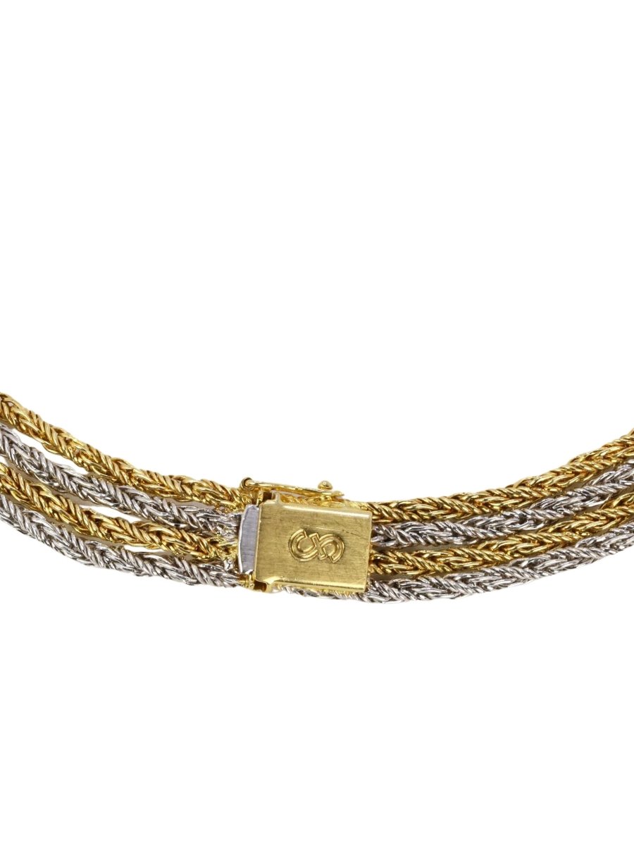 Collier draperie vintage quatre rangs en or et diamants - Castafiore