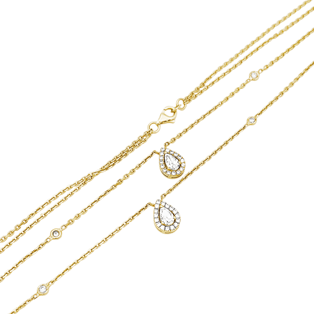 Collier EDOUARD NAHUM maille forçat en or jaune et diamants - Castafiore