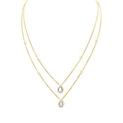 Collier EDOUARD NAHUM maille forçat en or jaune et diamants - Castafiore