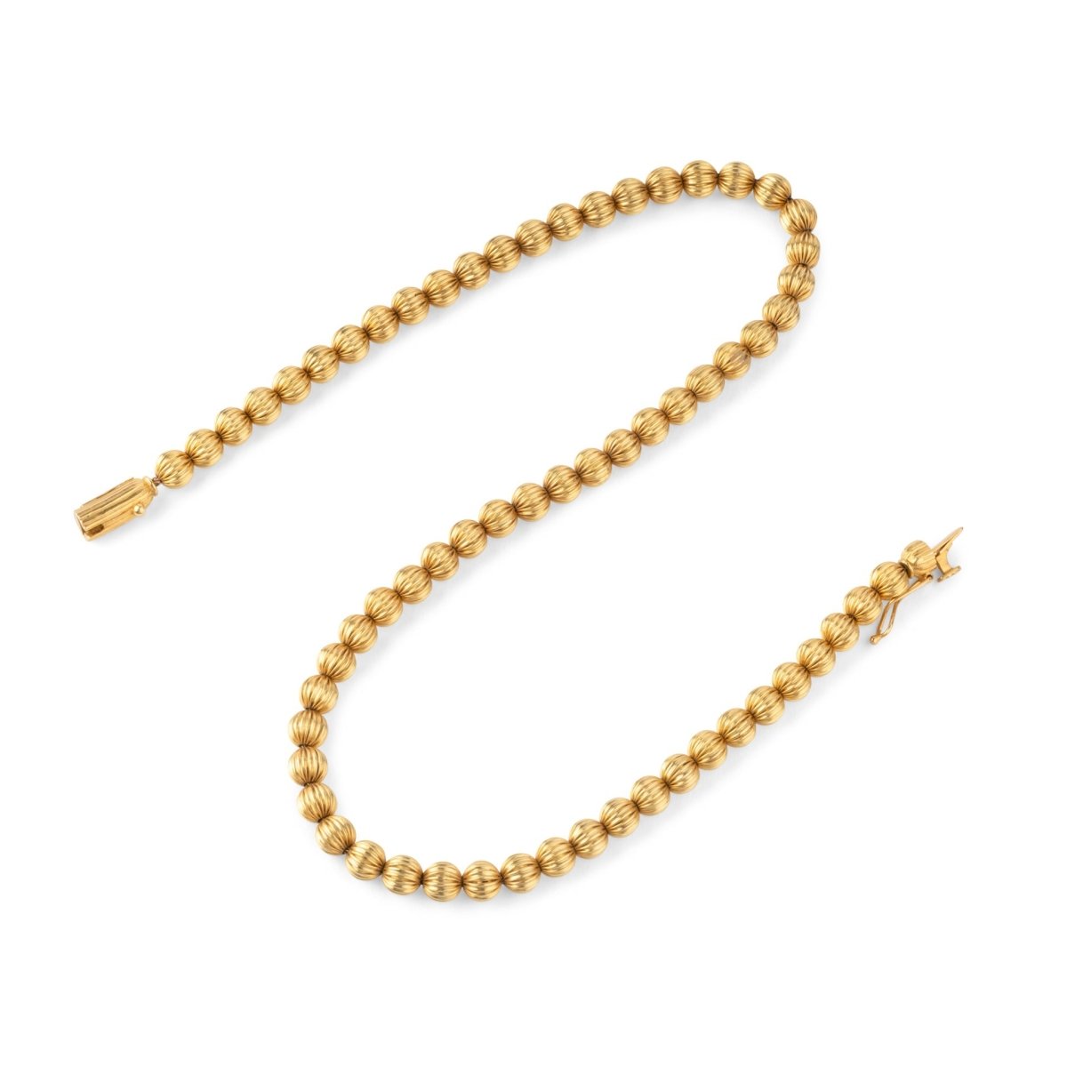 Collier en boules d'or jaunes ciselées de la maison Lalaounis - Castafiore