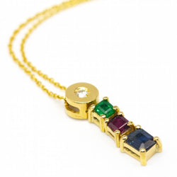 Collier en diamant, rubis, émeraude et saphir - Castafiore