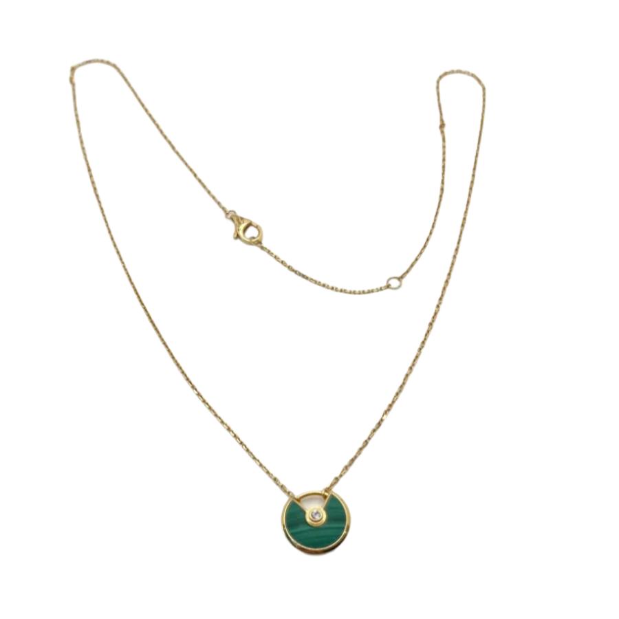 Collier en or 18 carats avec diamant naturel et malachite, Cartier. - Castafiore