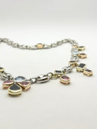 Collier en or 18KT avec diamants, tourmalines et aigues - marines naturelles. - Castafiore