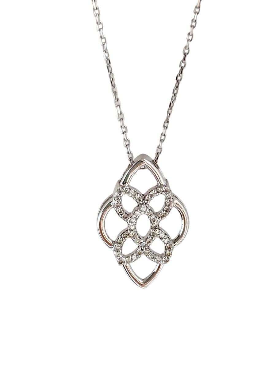 Collier, en or blanc 14k serti de diamants - Castafiore