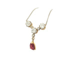 Collier en or blanc diamants et rubis - Castafiore