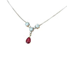 Collier en or blanc diamants et rubis - Castafiore