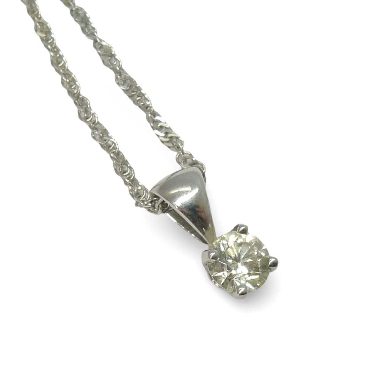 Collier en or blanc et diamant 0,48 ct - Castafiore