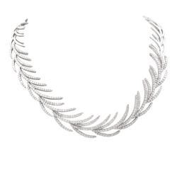 Necklace "Flippers white gold, diamonds.