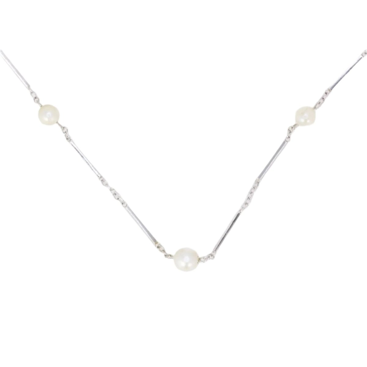 Collier en or blanc et perles - Castafiore