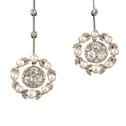 Collier en or blanc, platine, perles et diamants - Castafiore