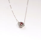 Collier en or blanc, tourmaline rose et diamants - Castafiore