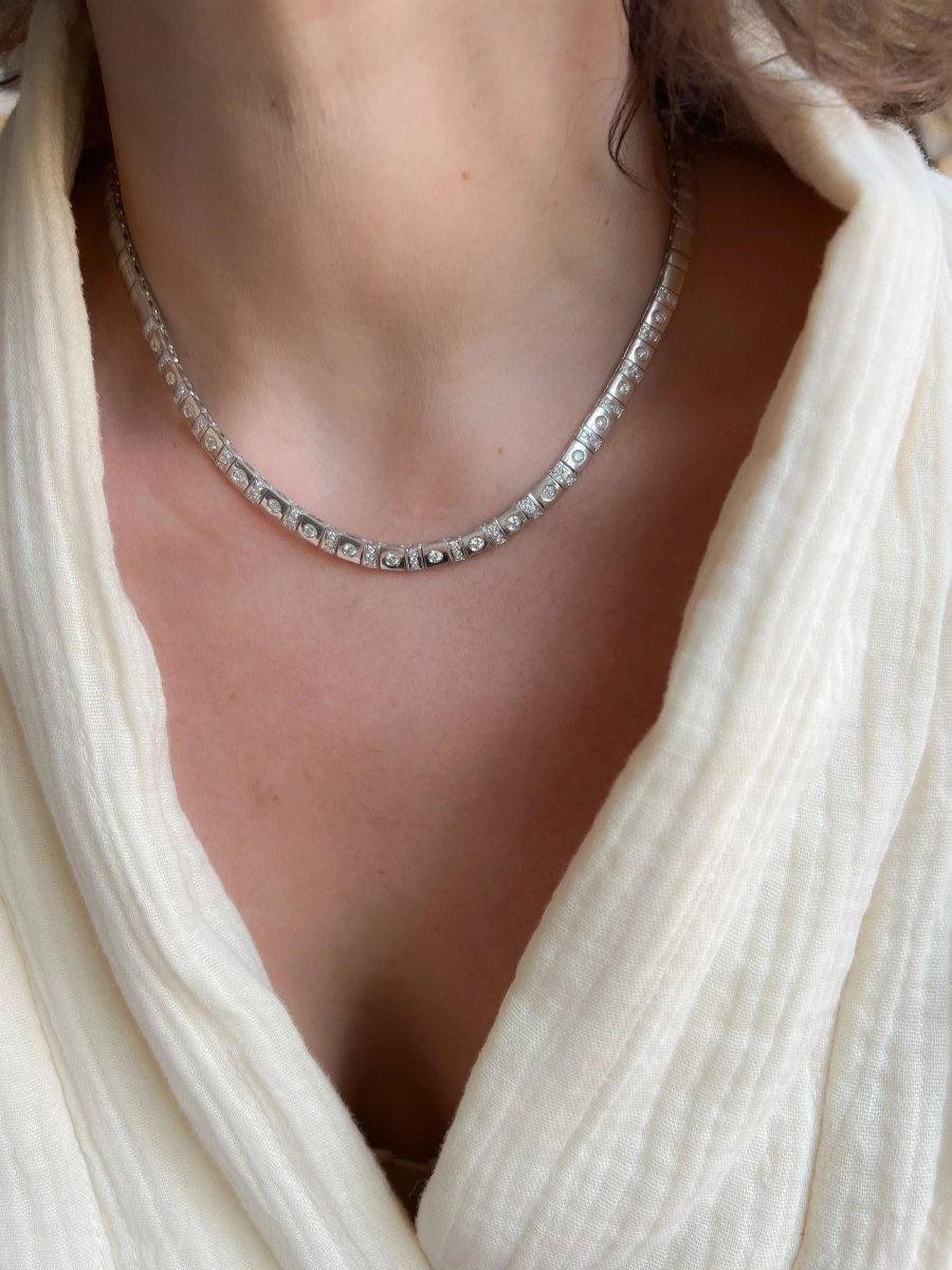 Collier en or gris et diamant - Castafiore