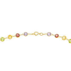 Collier en or jaune, améthystes, grenats, citrines, topazes et grenat - Castafiore