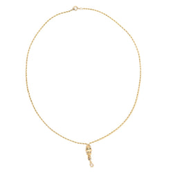 Collier en or jaune, émail et diamants - Castafiore