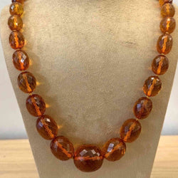 Collier en or jaune et ambre - Castafiore