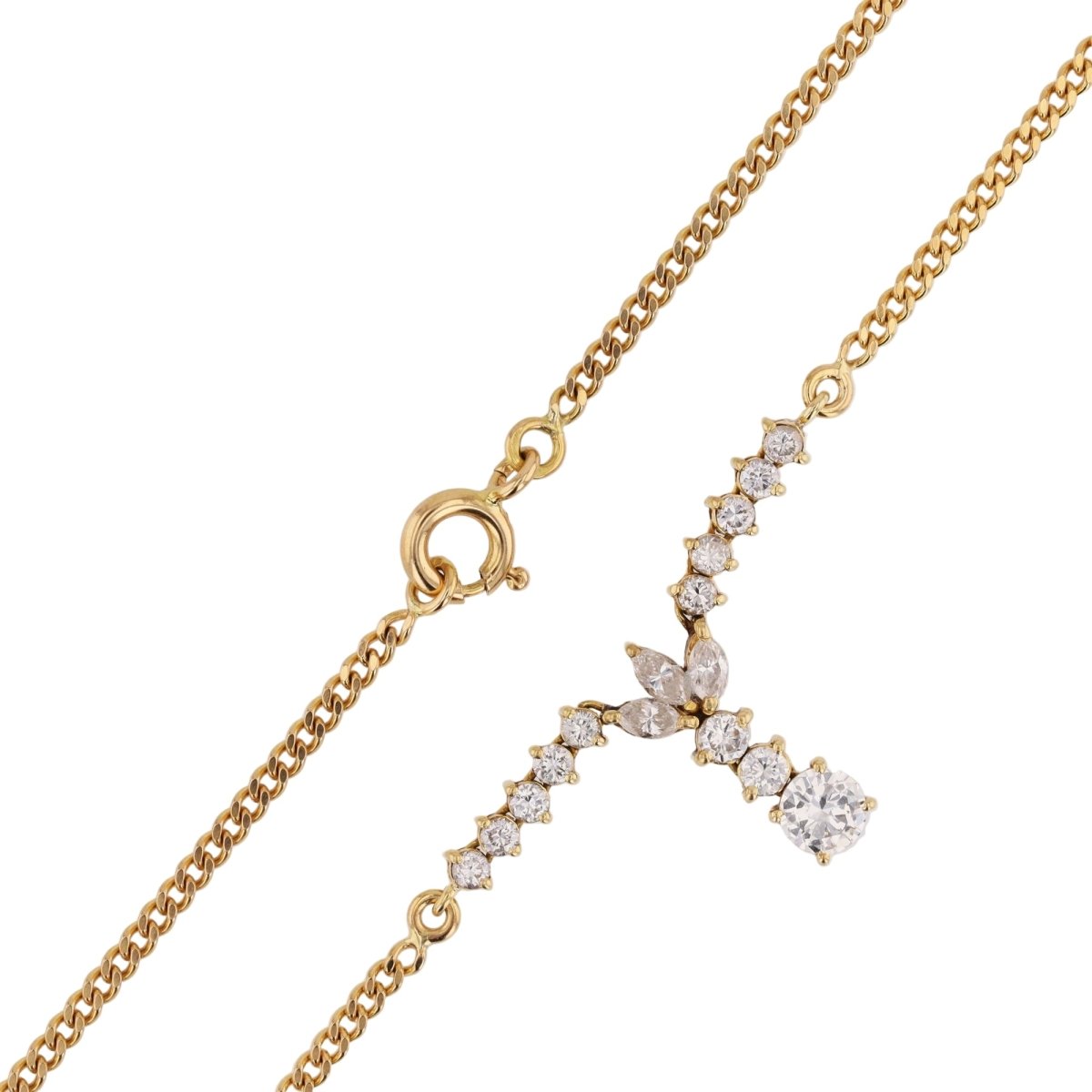 Collier en or jaune et diamants - Castafiore