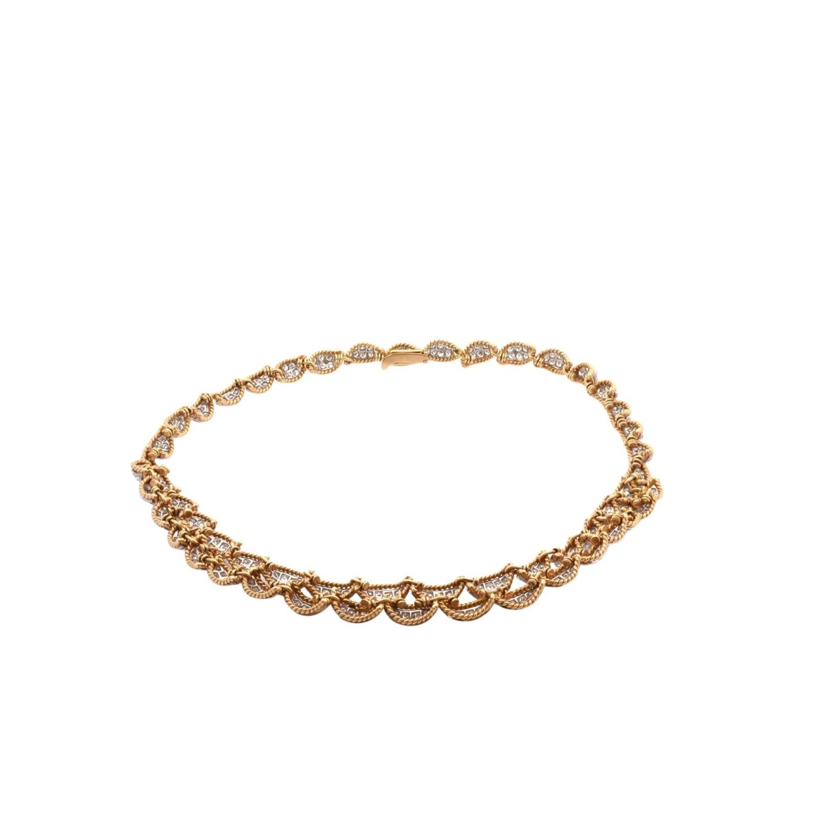 Collier en or jaune et diamants - Castafiore