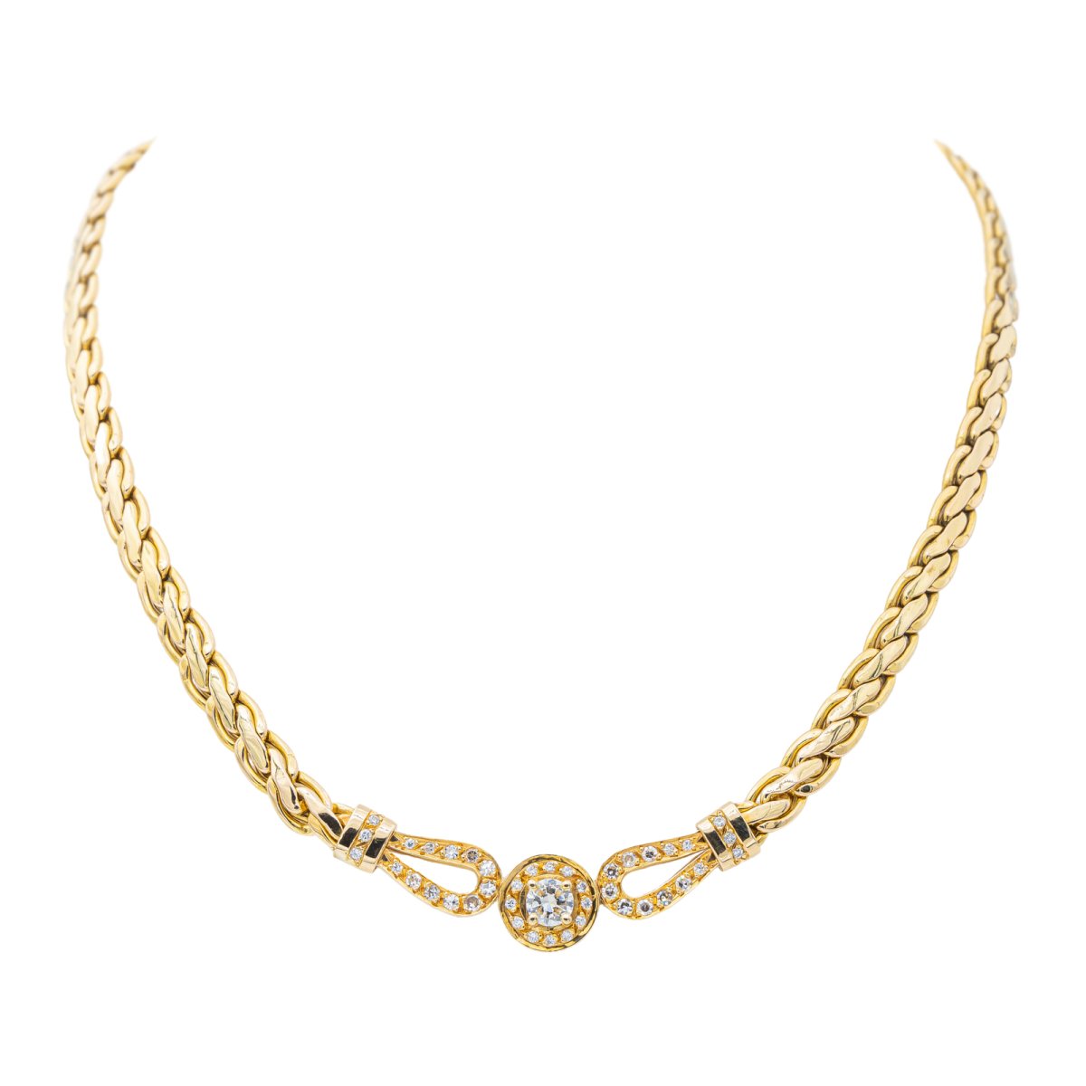 Collier en or jaune et diamants - Castafiore