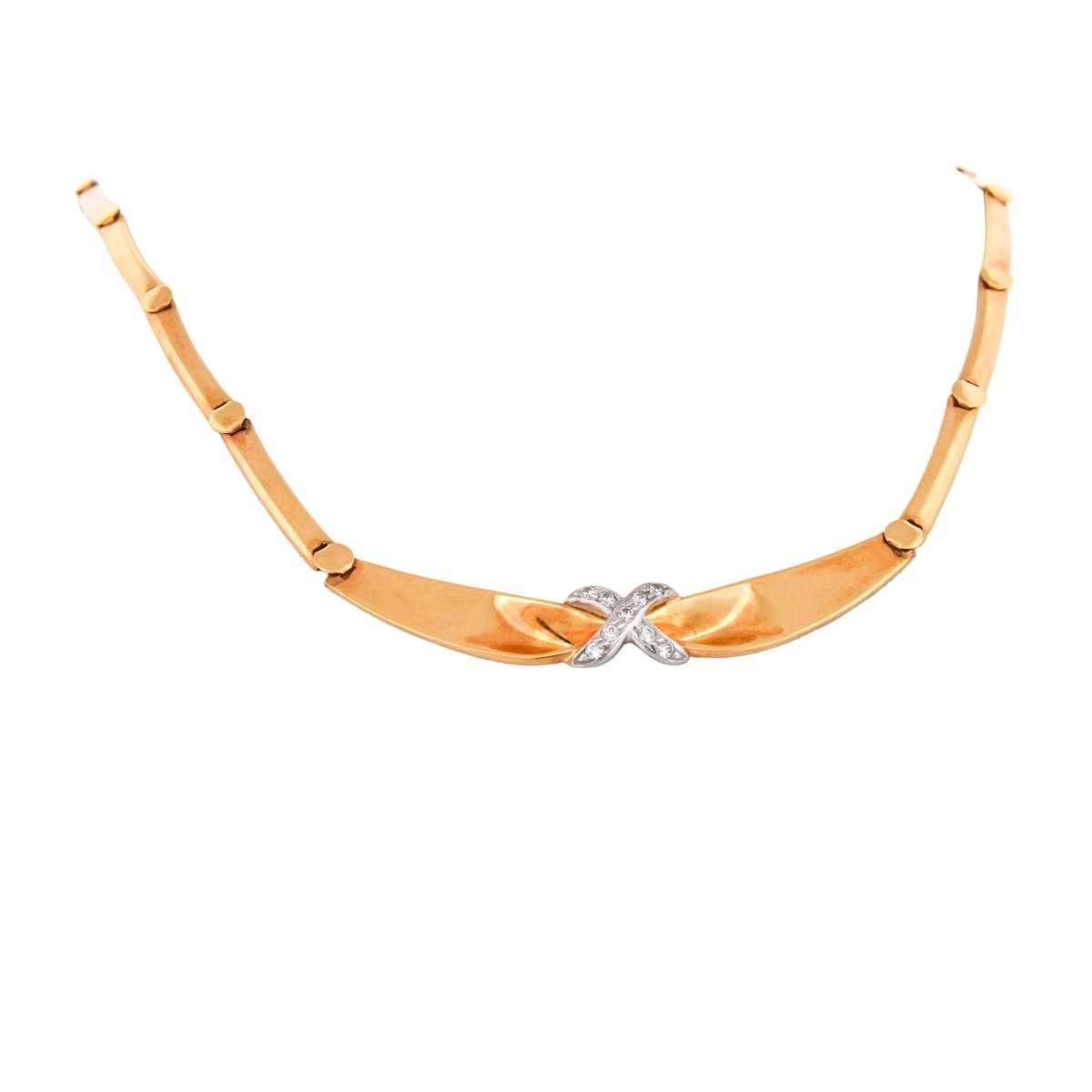 Collier en or jaune et diamants - Castafiore