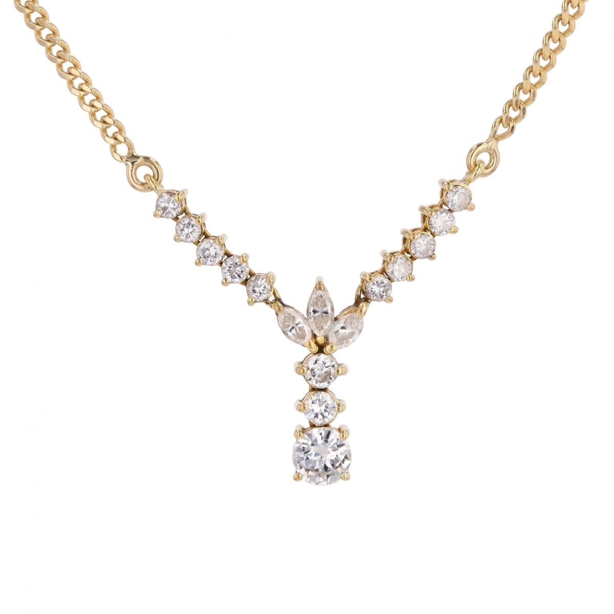 Collier en or jaune et diamants - Castafiore