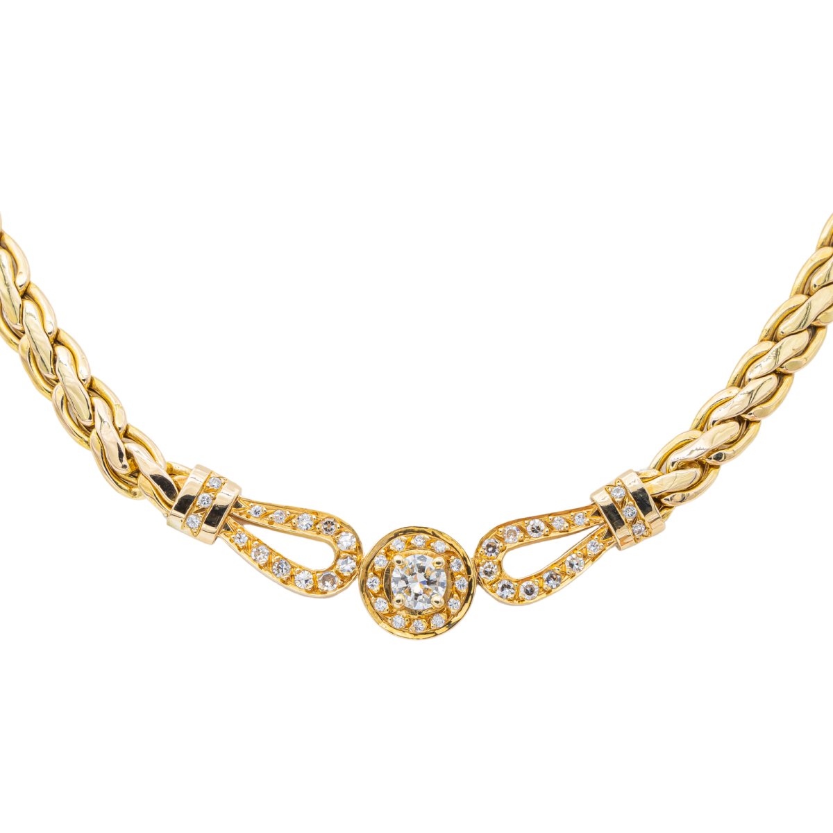 Collier en or jaune et diamants - Castafiore