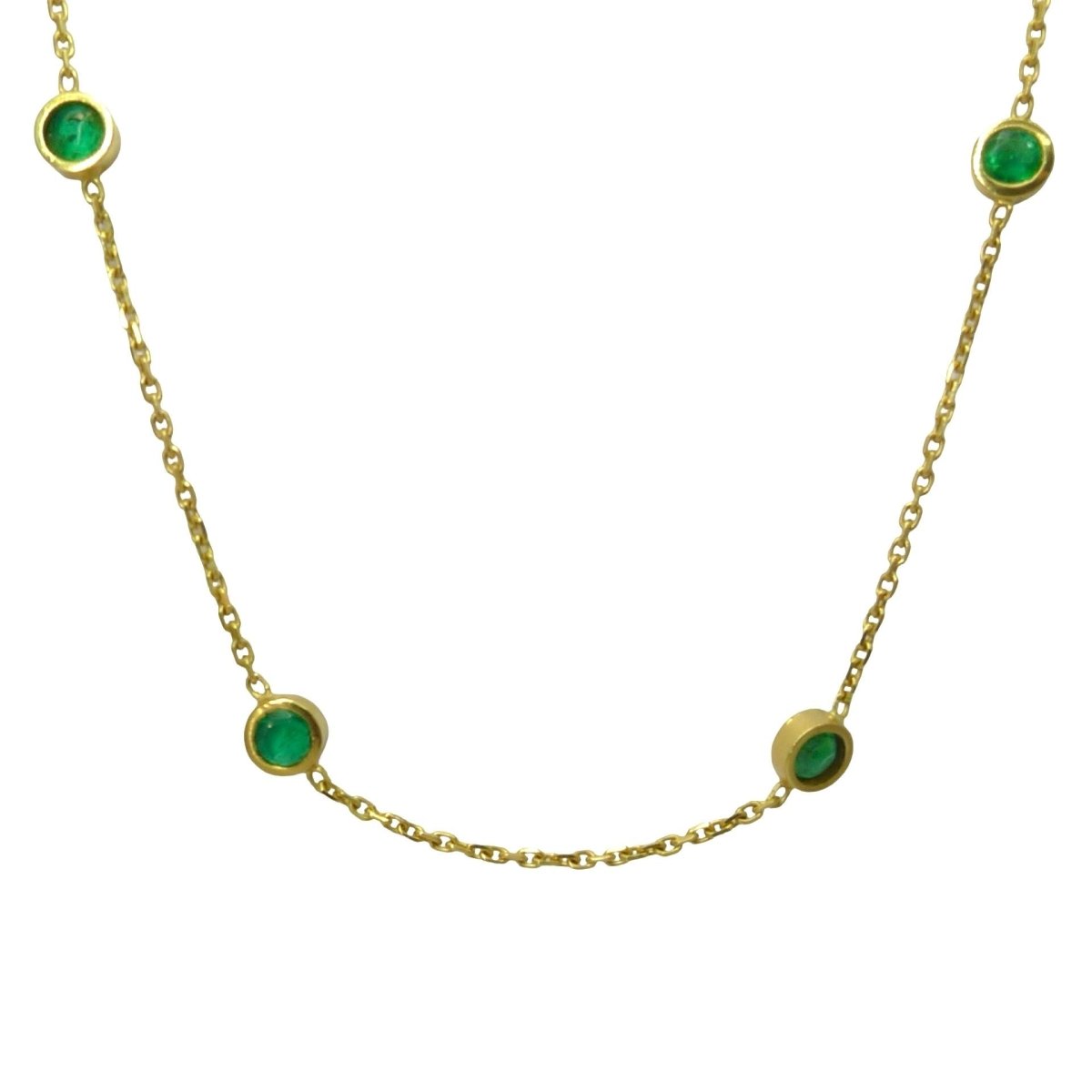 Collier en or jaune et émeraude - Castafiore