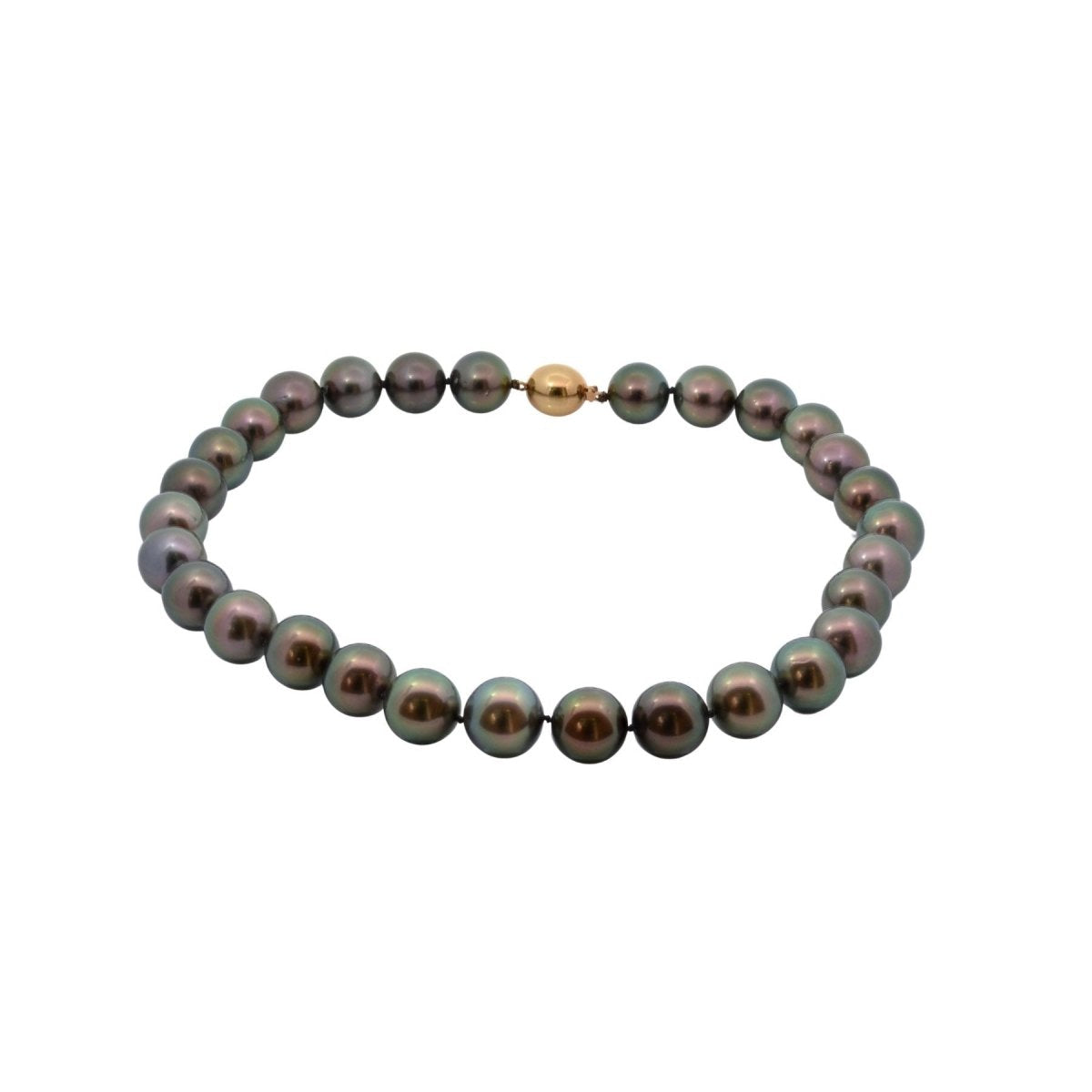 Collier en or jaune et perles de culture de Tahiti - Castafiore