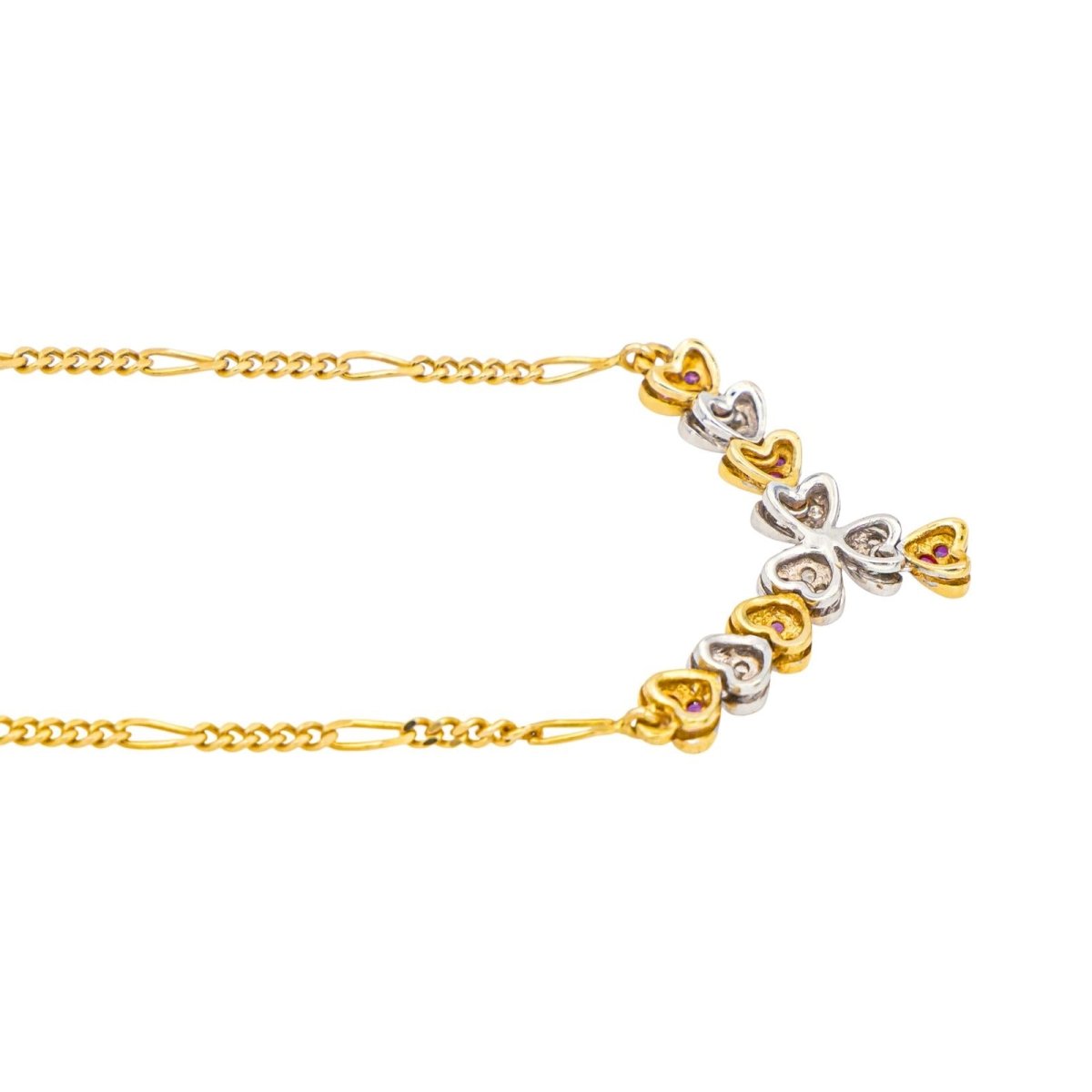 Collier en or jaune, or blanc, rubis et diamants - Castafiore