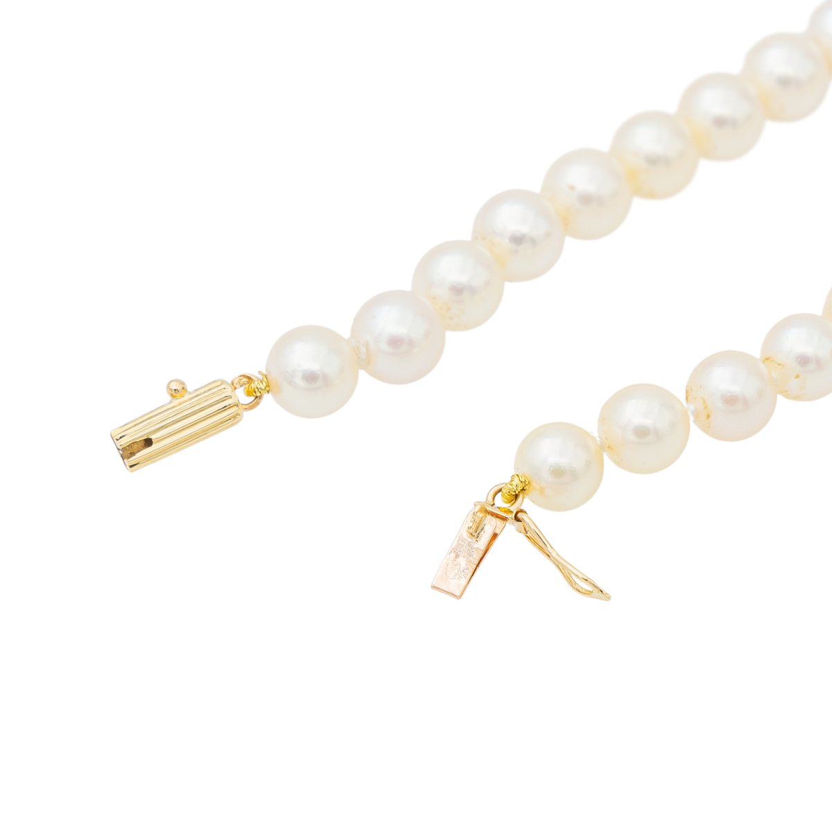 Collier en or jaune, perles, saphir et diamants - Castafiore