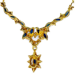 Collier en or jaune saphirs et diamants - Castafiore