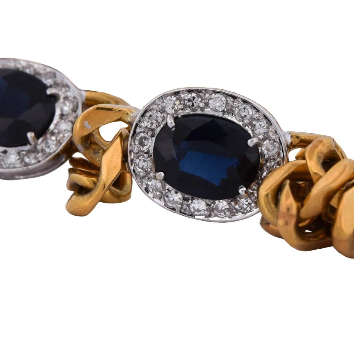 Collier en or jaune, saphirs et diamants - Castafiore