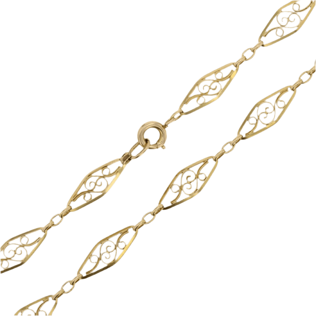 Collier en or maille filigranée - Castafiore