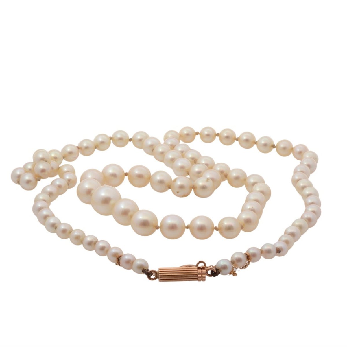 Collier en or rose et perles de culture - Castafiore