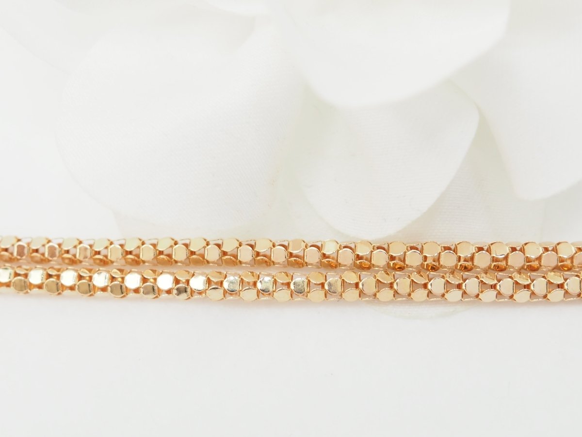 Collier en or rose, maille venitienne ronde - Castafiore