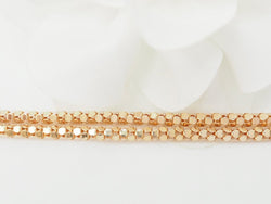 Collier en or rose, maille venitienne ronde - Castafiore