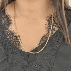 Collier en or rose, maille venitienne ronde - Castafiore