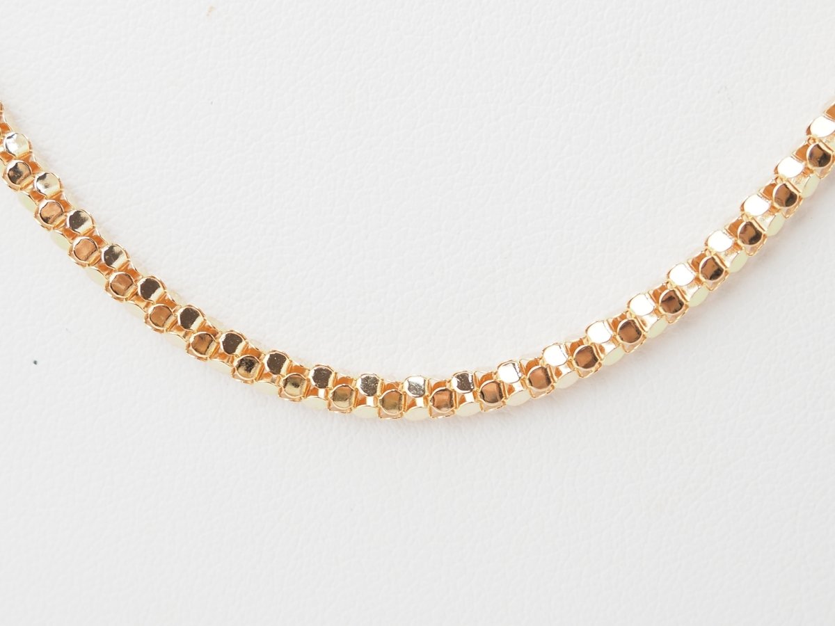 Collier en or rose, maille venitienne ronde - Castafiore