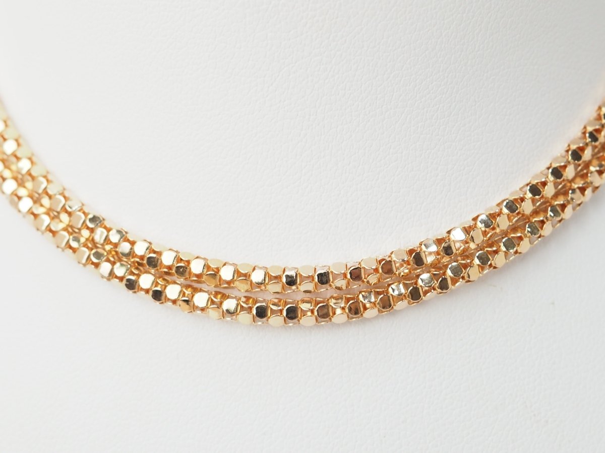 Collier en or rose, maille venitienne ronde - Castafiore