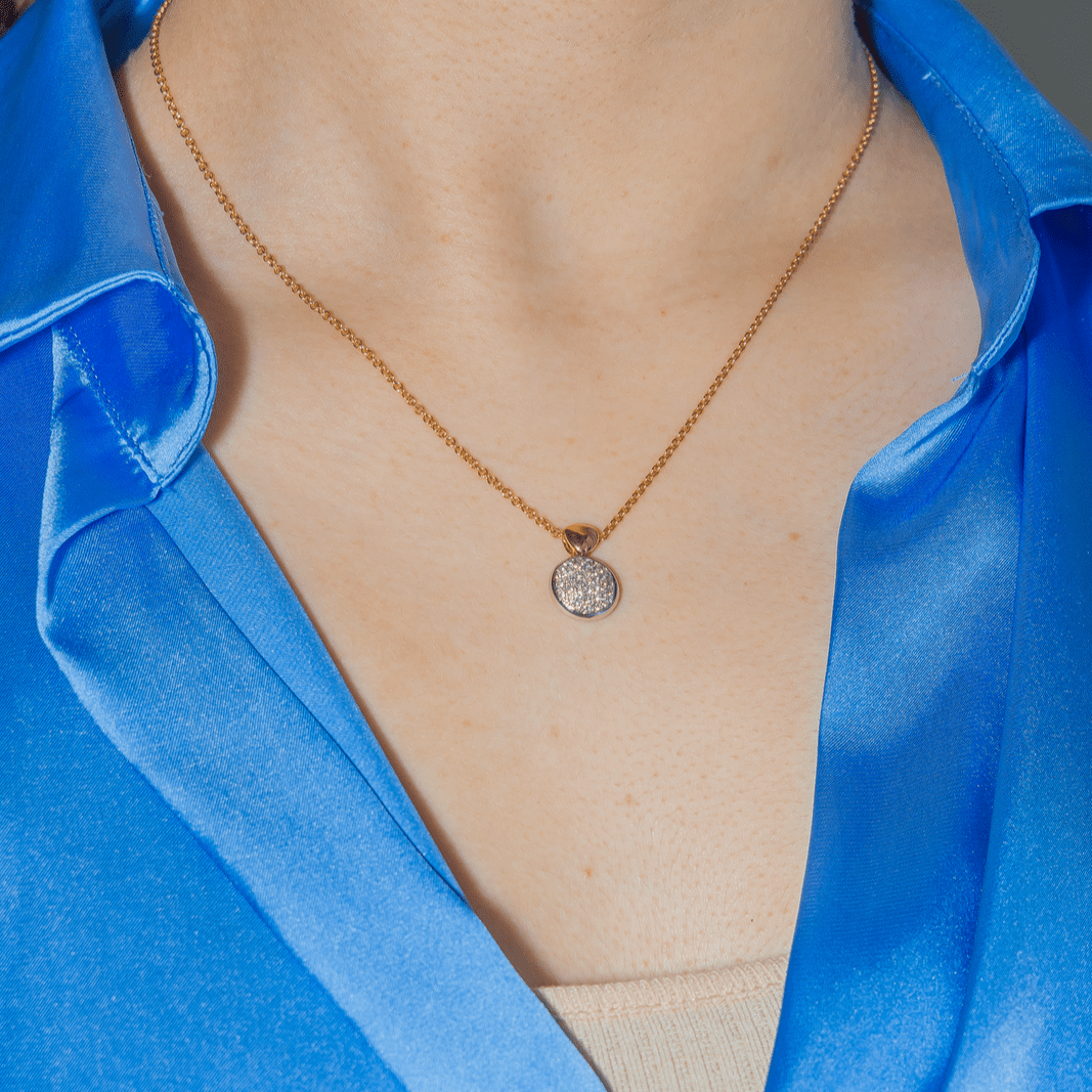 Collier en or rose, or blanc et diamants - Castafiore