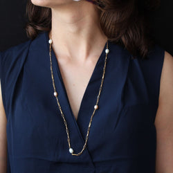 Collier en or rose perles blanches et roses - Castafiore