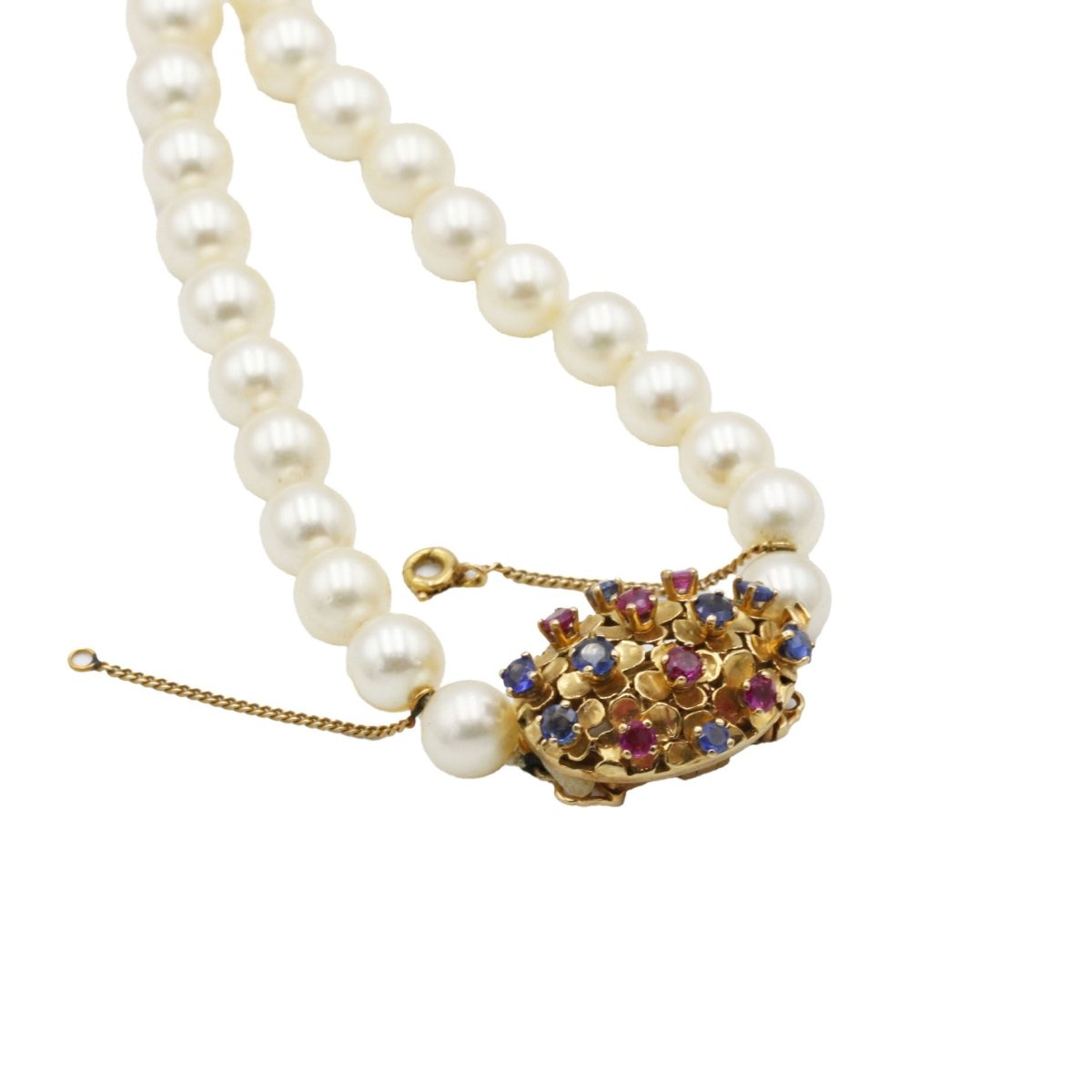 Collier en or, saphirs et perles - Castafiore