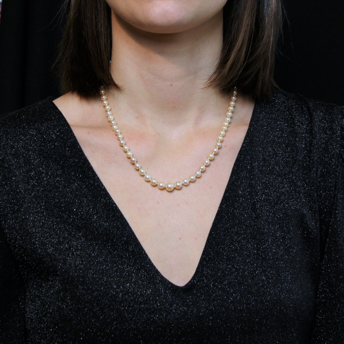 Collier en perles de culture fermoir en or jaune - Castafiore