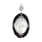 Collier en platine, onyx et diamants - Castafiore