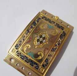 Collier Fermoir régional en or rose et émail - Castafiore