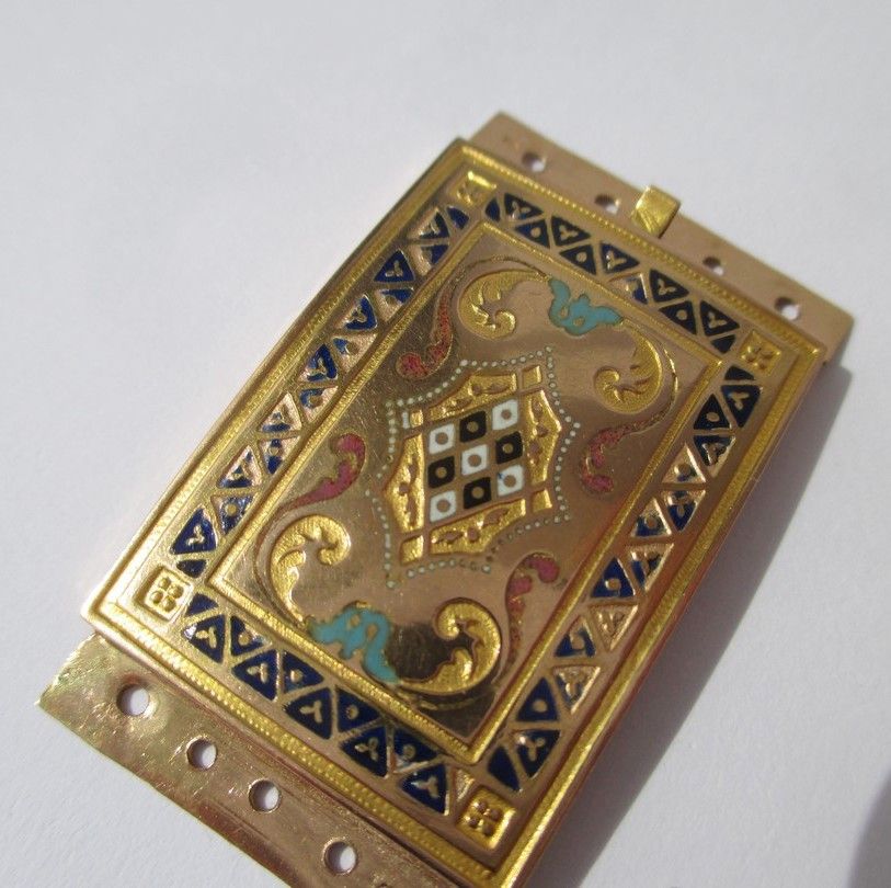 Collier Fermoir régional en or rose et émail - Castafiore