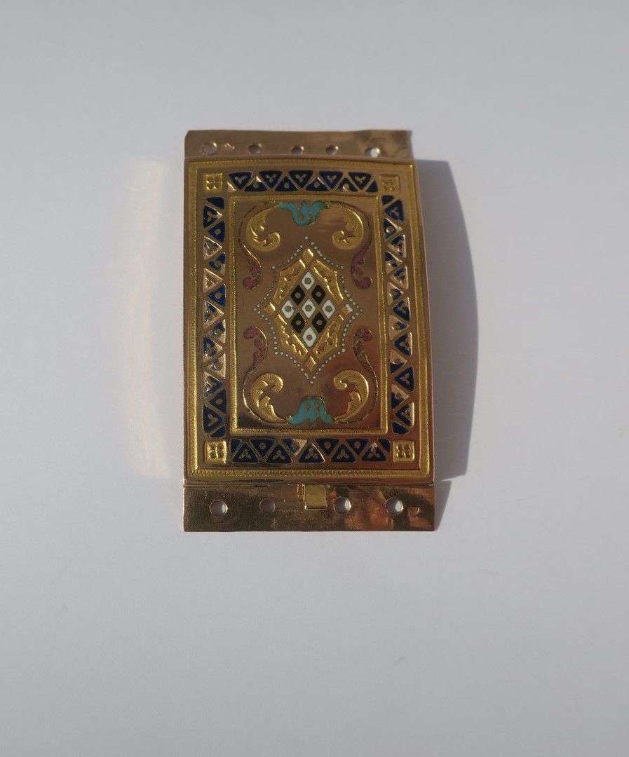 Collier Fermoir régional en or rose et émail - Castafiore